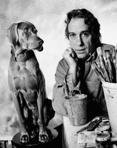 L'artiste William Wegman et son chien Fay, signé par Jack Mitchell