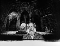 Retro  Artist/Writer Edward Gorey on the Broadway set he designed for 'Dracula', 1977.