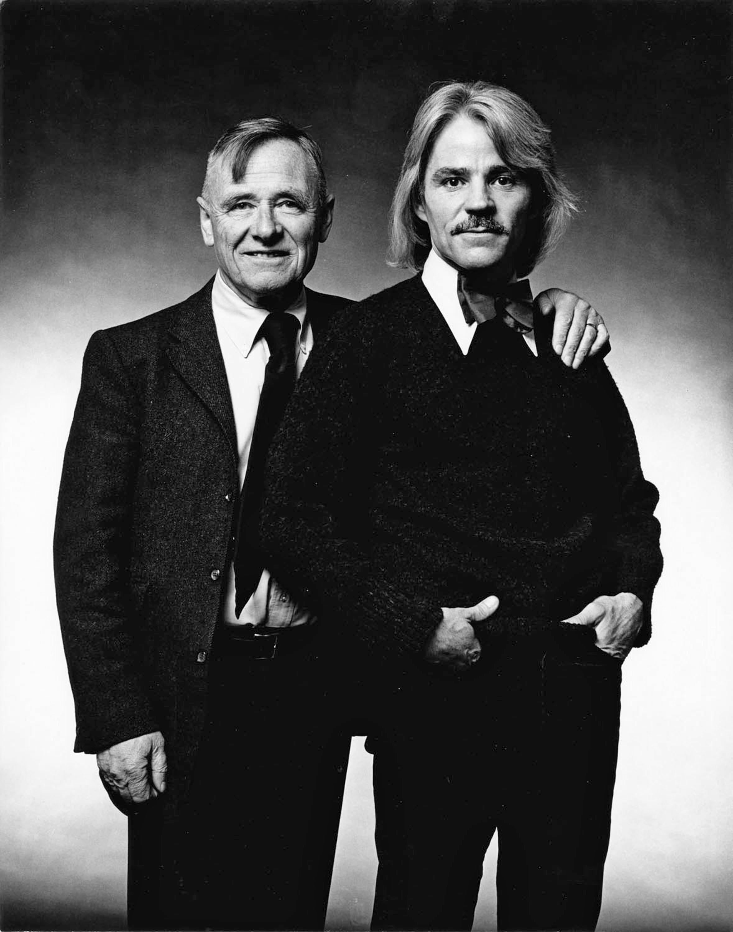 Jack Mitchell Black and White Photograph - Author Christopher Isherwood and his partner artist Don Bachardy