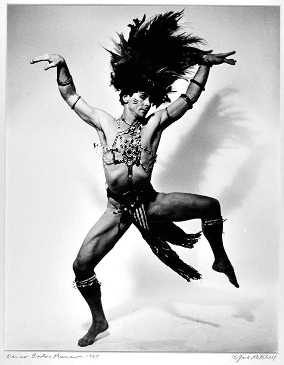 Barton Mumaw performing 'Fetish' at Jacob's Pillow, signed exhibition print - Photograph by Jack Mitchell