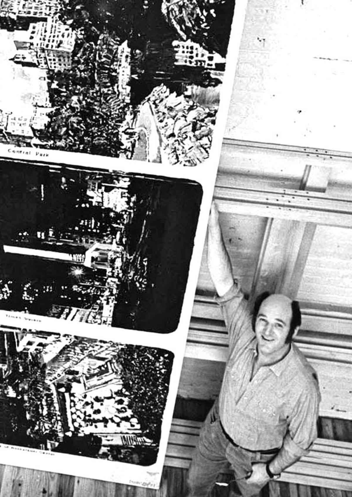 Britisch-amerikanischer Künstler Malcolm Morley in seinem Studio in Manhattan  – Photograph von Jack Mitchell