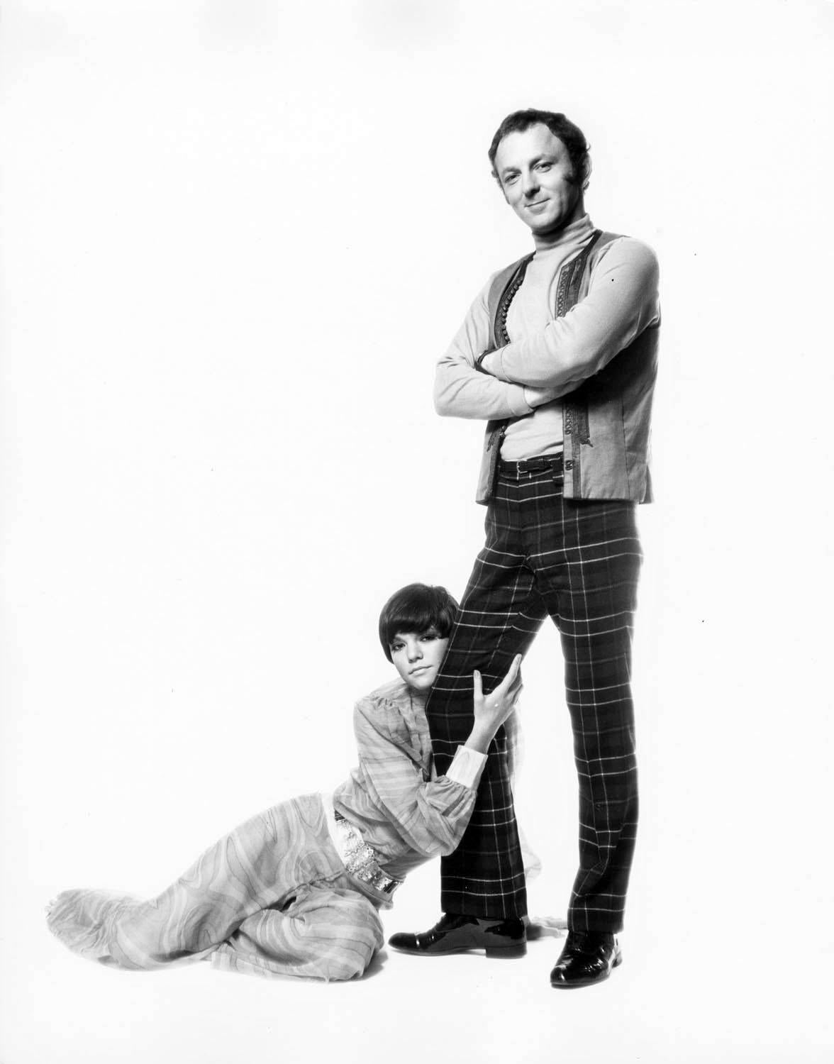 Jack Mitchell Black and White Photograph - British Pop Artist Gerald Laing & his wife Galina pose for wedding photos signed