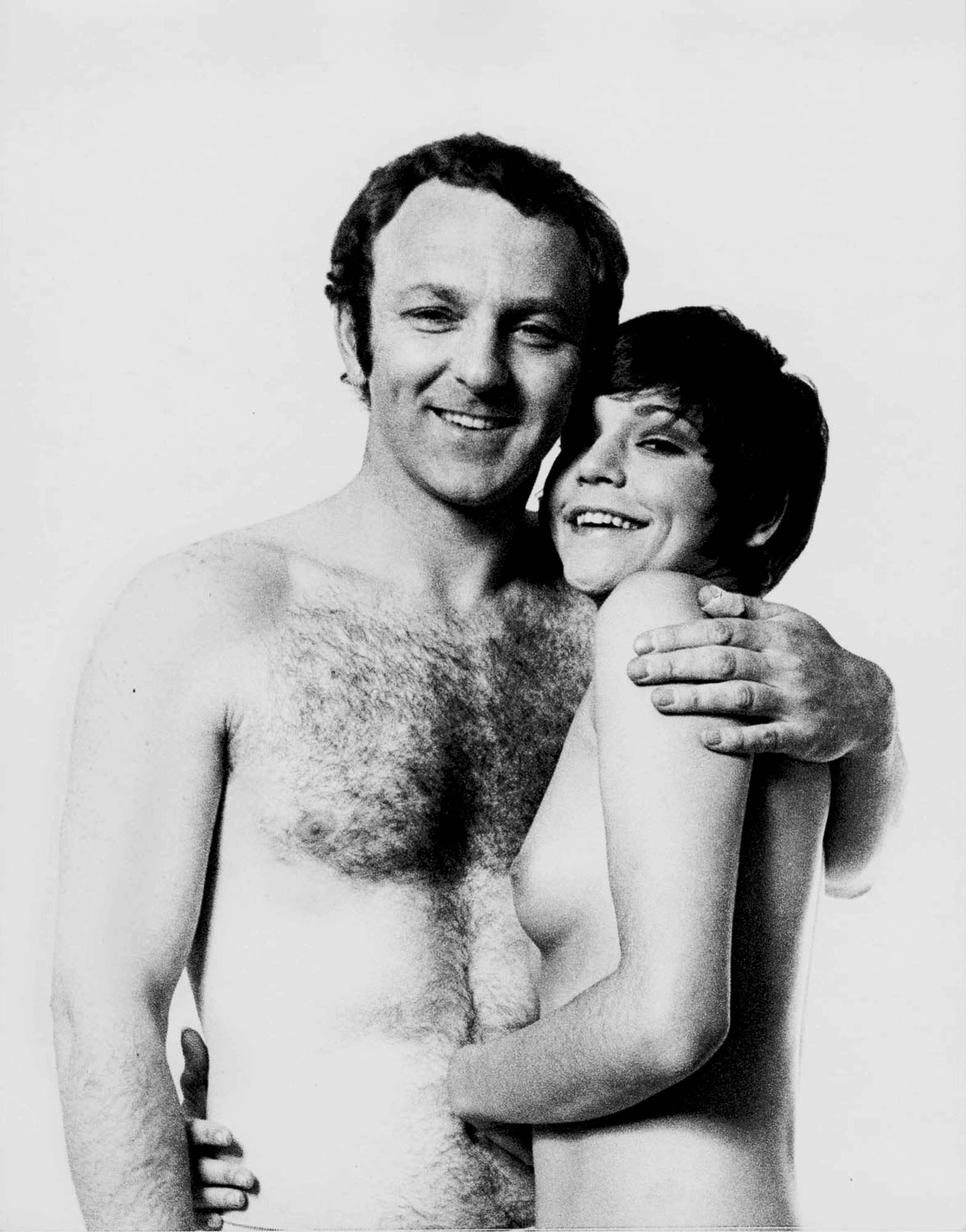 British pop artist Gerald Laing & wife Galina, nude, signed by Jack Mitchell