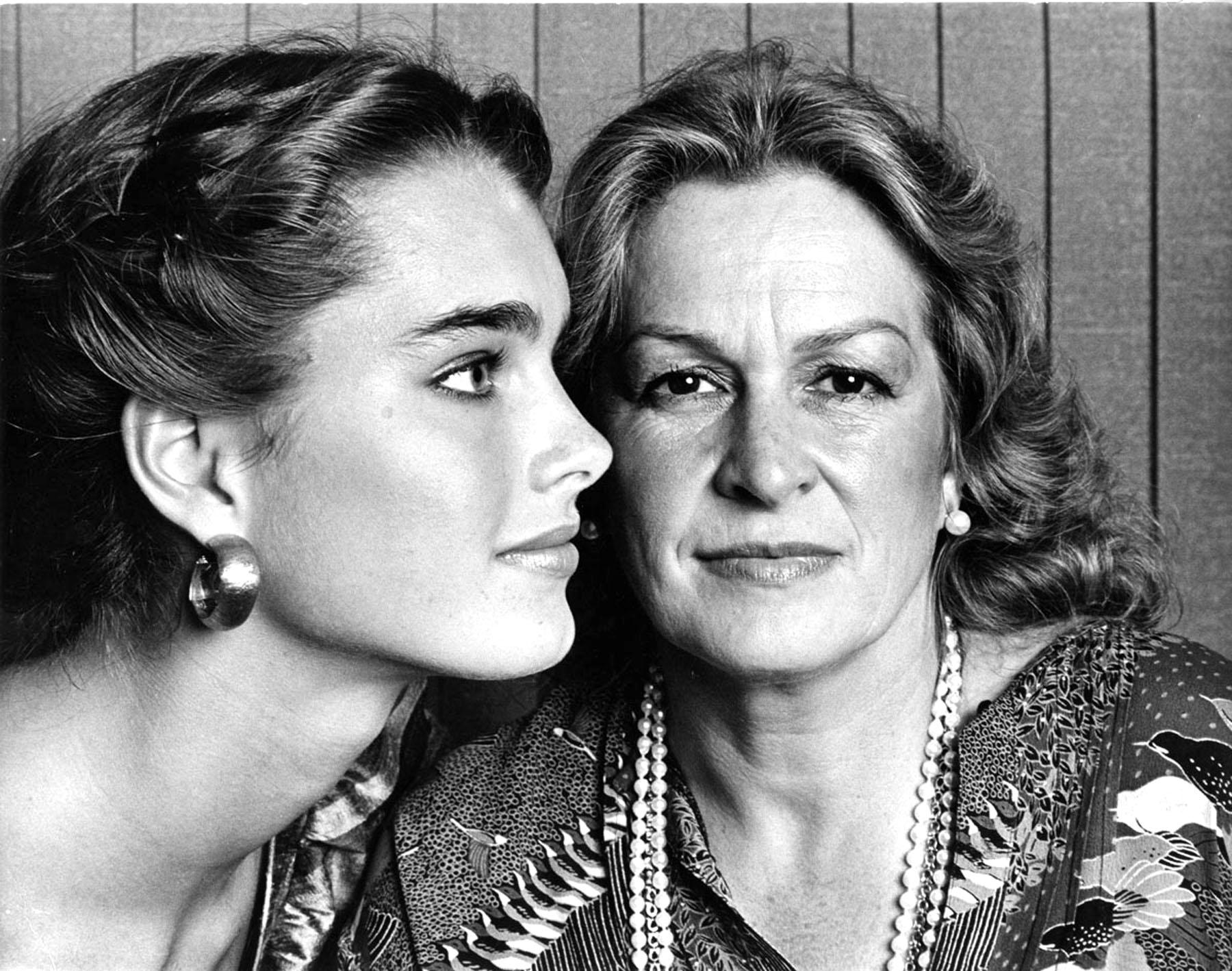 Brooke Shields & her mother Teri, signed by Jack Mitchell