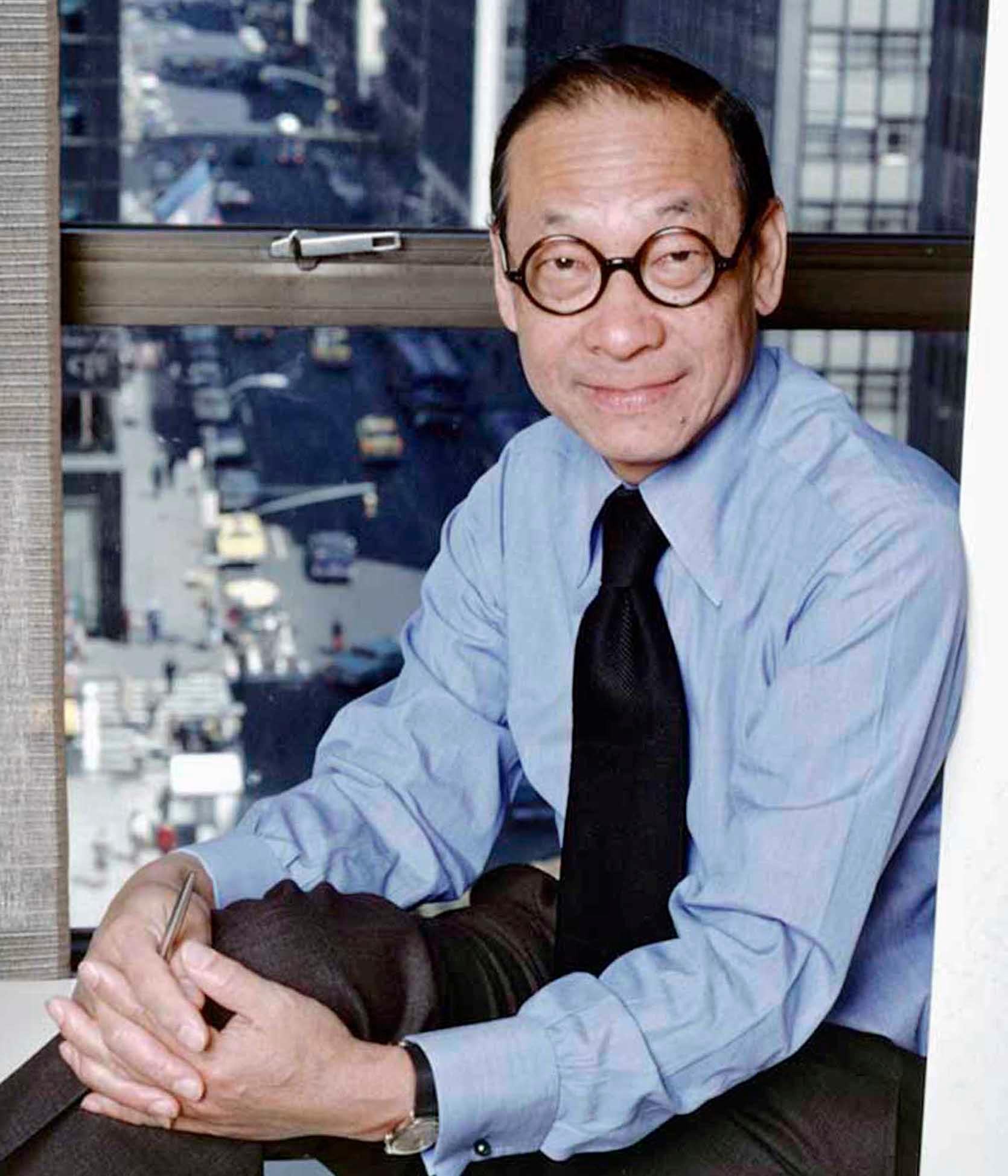 Chinese-American Architect I. M. Pei (Ieoh Ming Pei) in his Manhattan Office - Photograph by Jack Mitchell