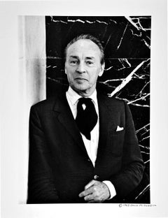 Coreógrafo y maestro de ballet George Balanchine, firmado por Jack Mitchell