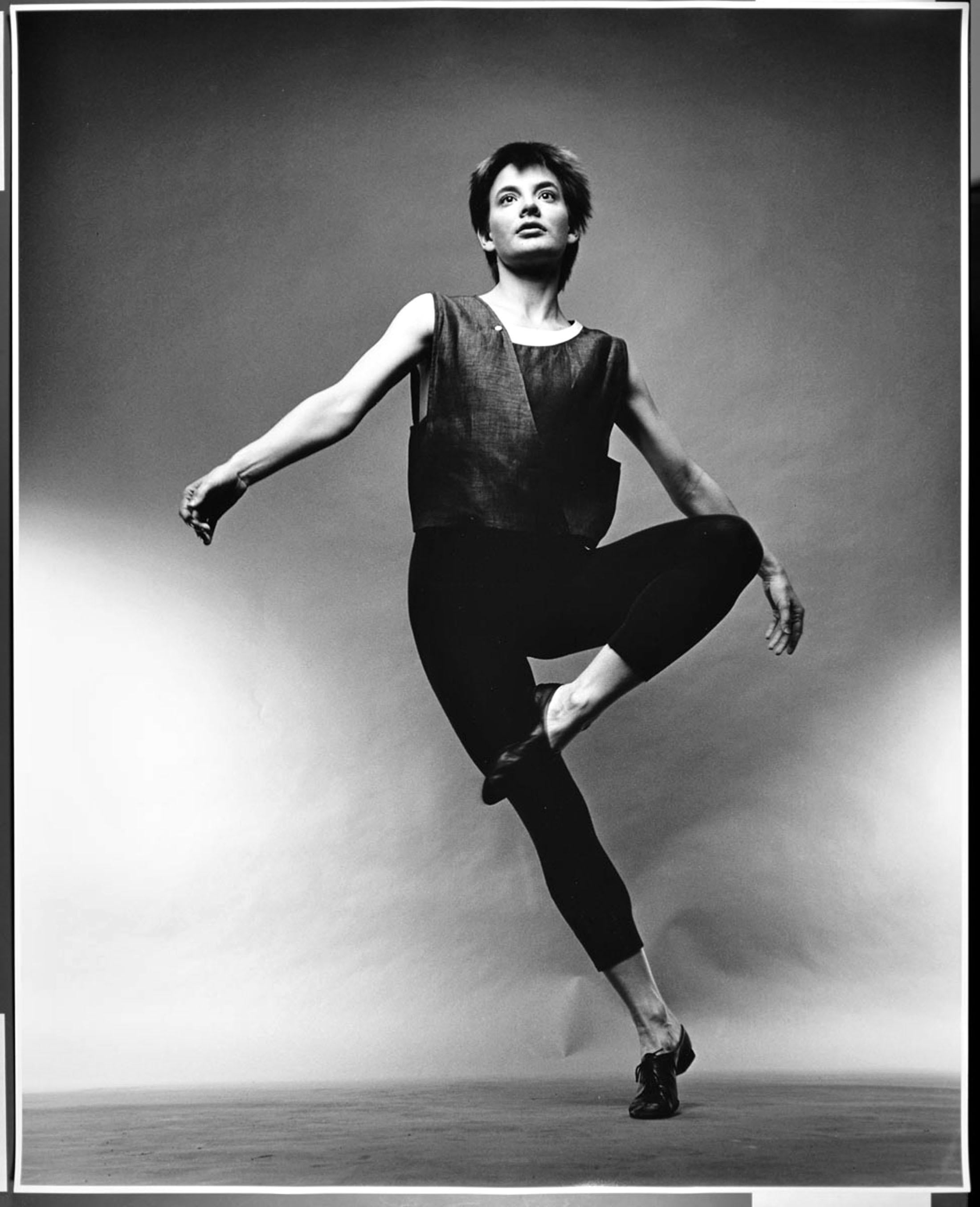 Jack Mitchell Black and White Photograph - 16 x 20 Exhibition Print Dancer Molissa Fenley performing, signed by Mitchell