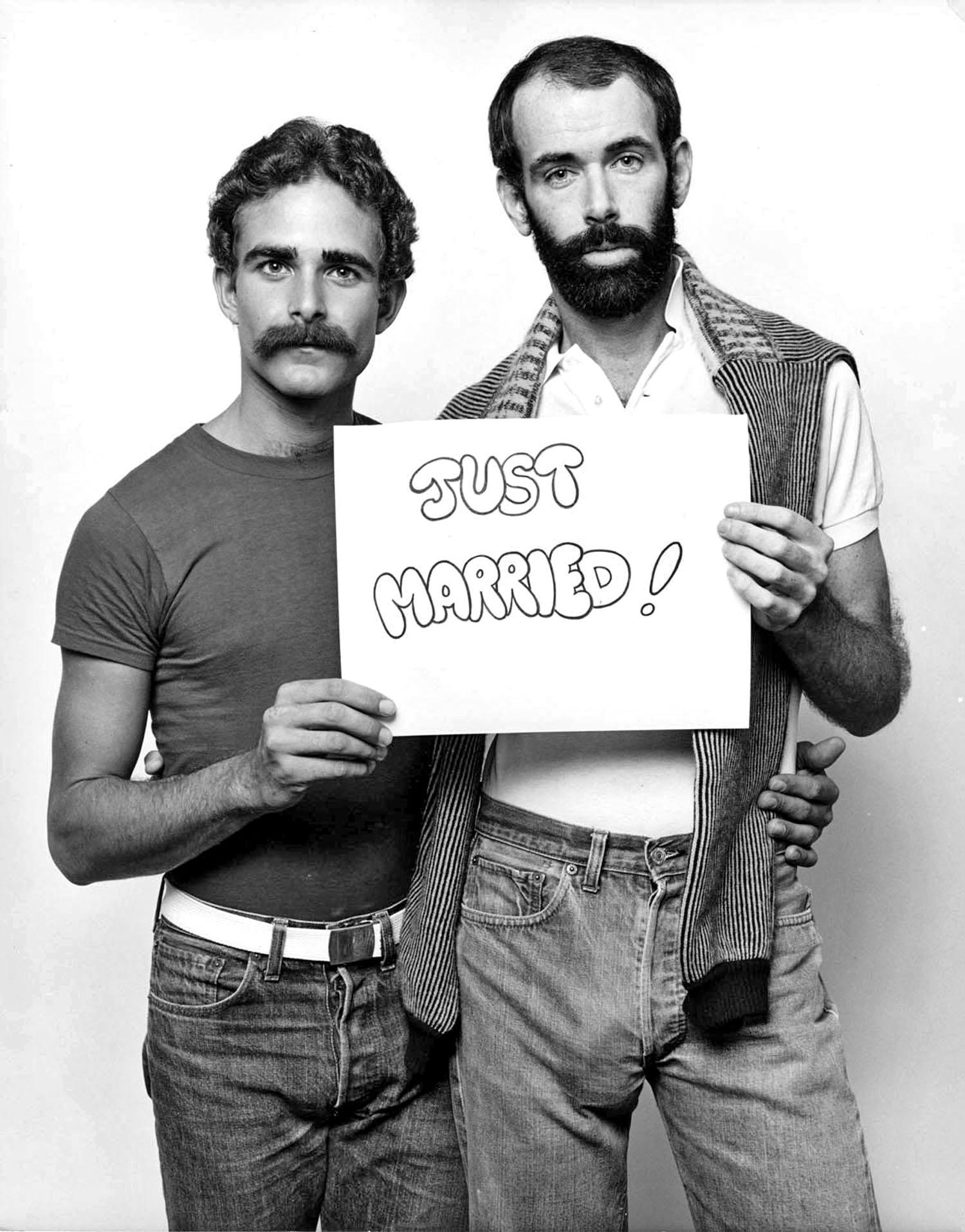 Jack Mitchell Black and White Photograph - Chris Forbes & Robbie Morgan, Gay Marriage Activists, for After Dark 