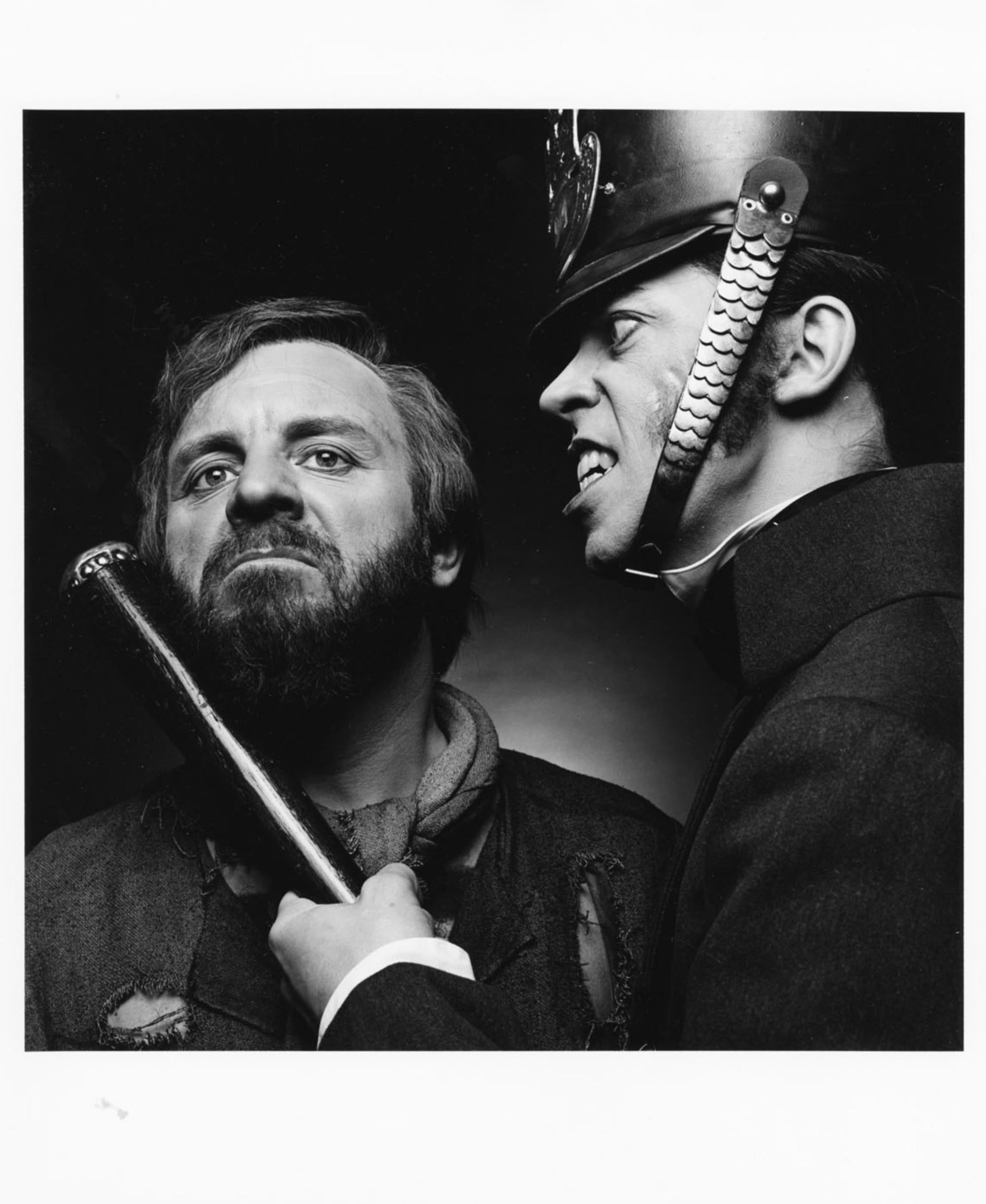 Jack Mitchell Black and White Photograph - Colm Wilkenson, Terrance Mann in "Les Miserables" on Broadway 
