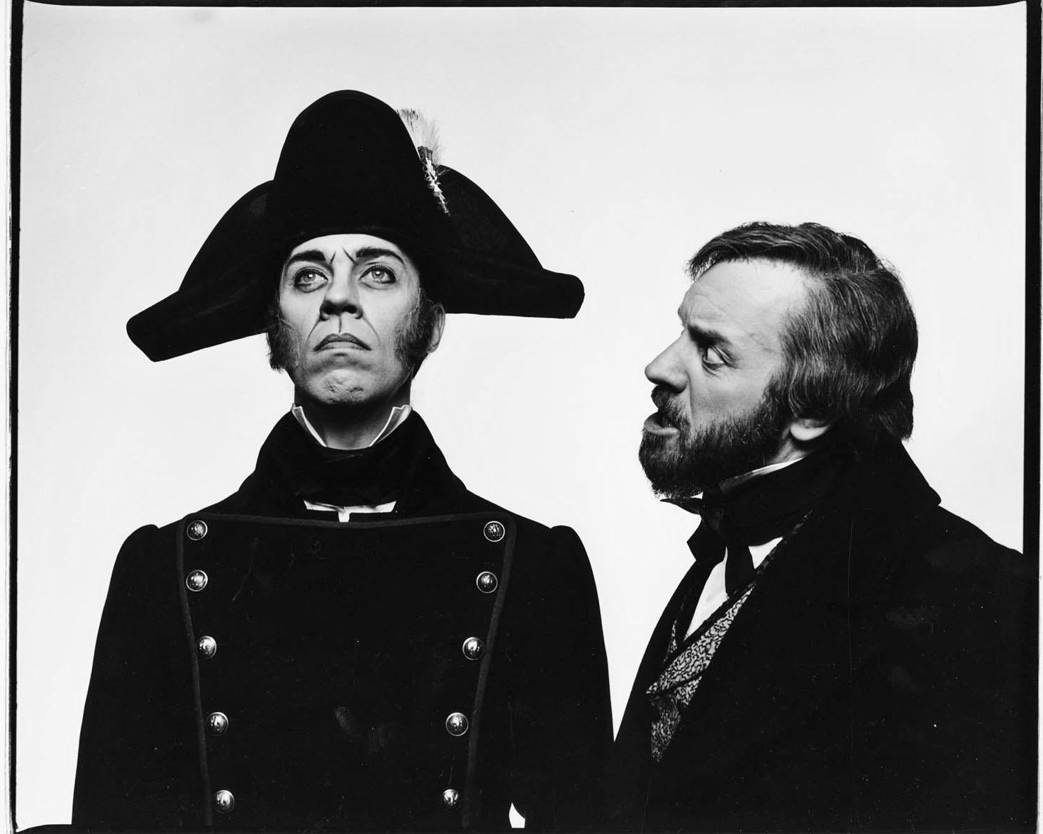 Jack Mitchell Black and White Photograph - Colm Wilkenson, Terrance Mann in "Les Miserables" on Broadway signed by Mitchell