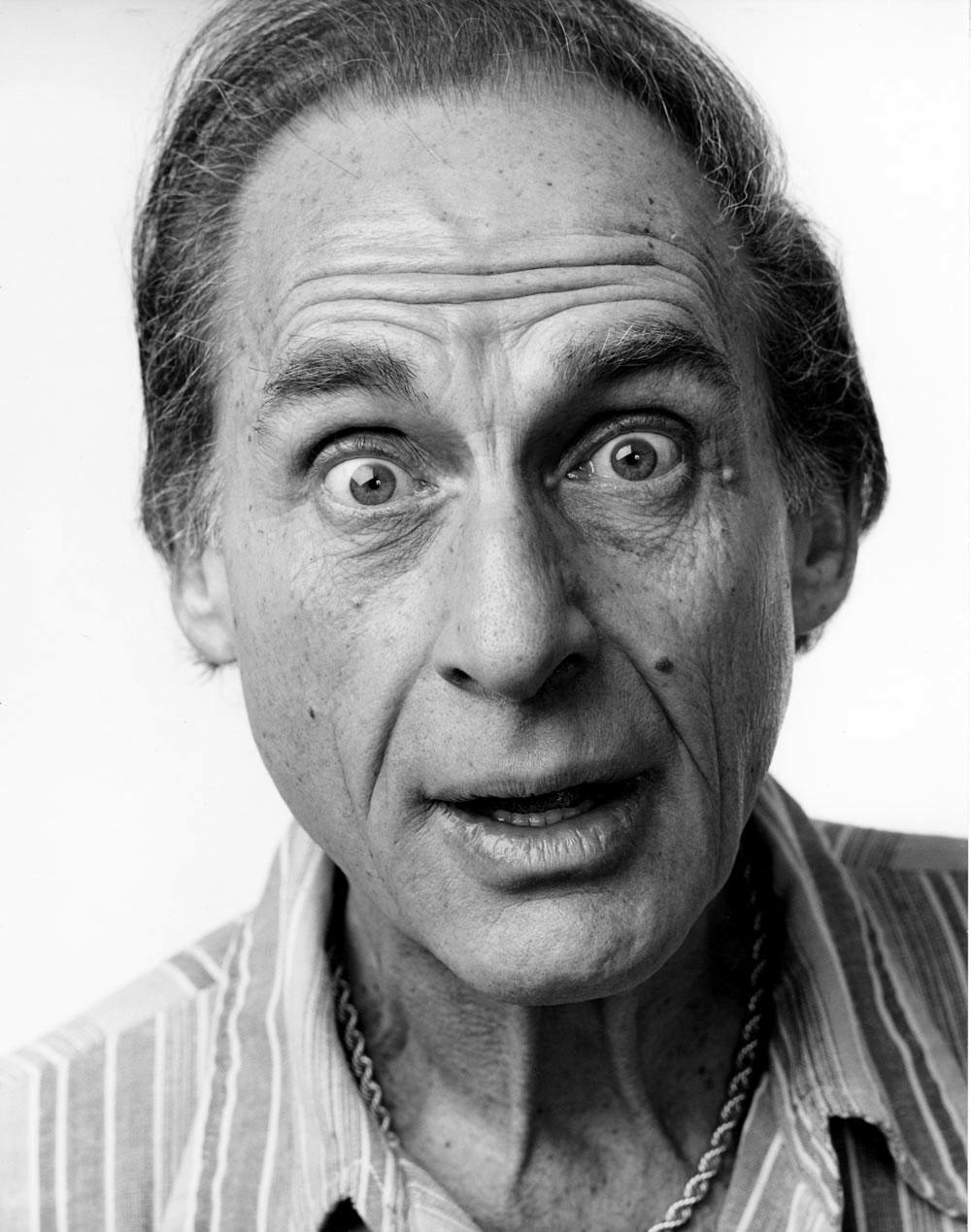 11 x 14" alte Silbergelatinefotografie des Komikers Sid Caesar, 1989. Signiert von Jack Mitchell auf der Rückseite des Drucks.  Kommt direkt aus den Jack Mitchell Archives mit einem Echtheitszertifikat.

 Jack Mitchells (1925-2013) umfangreiches