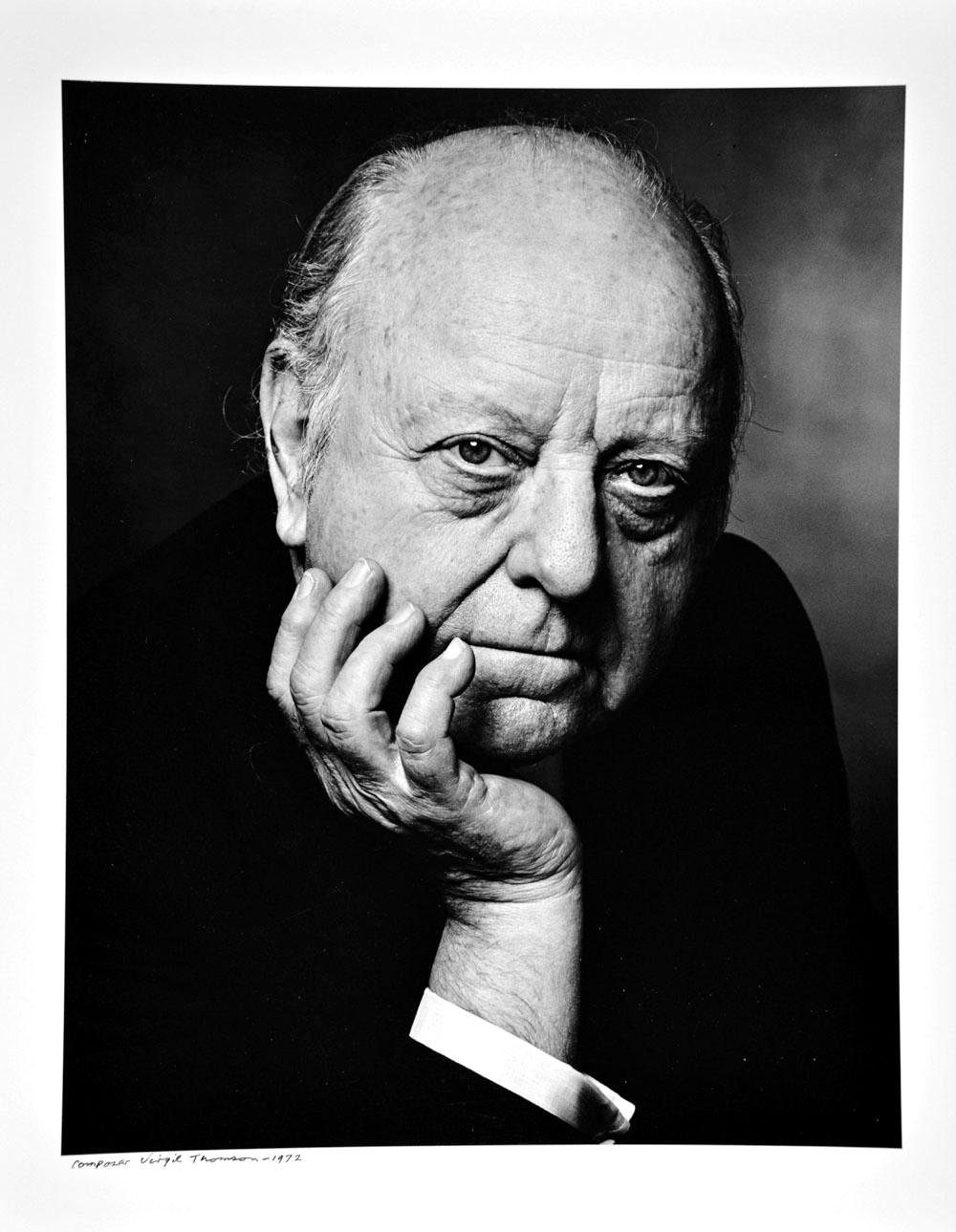 Jack Mitchell Black and White Photograph -  Composer Virgil Thomson