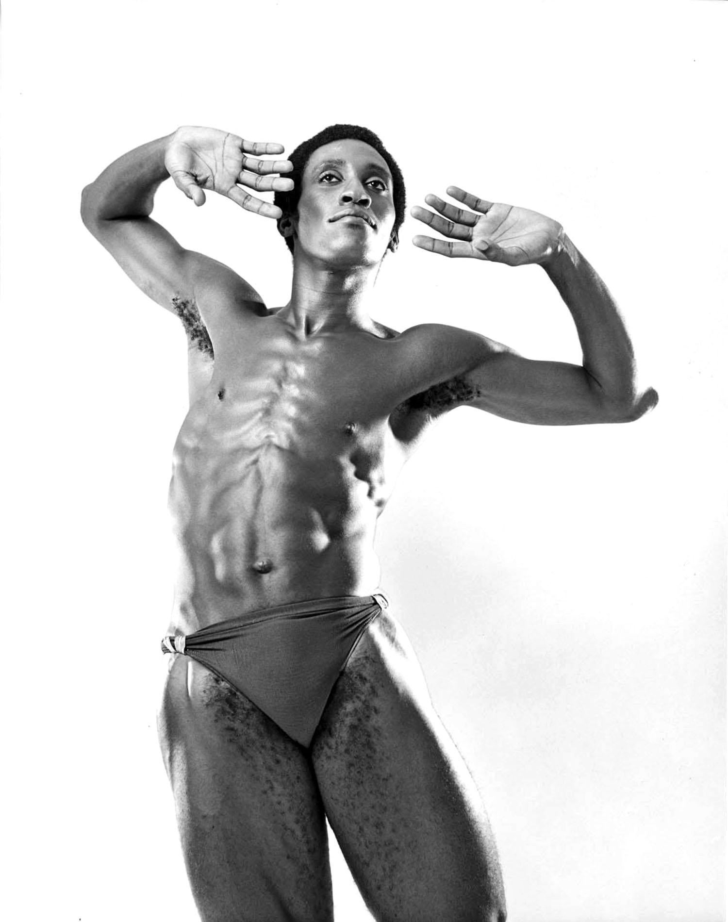 Jack Mitchell Black and White Photograph - Dance Theatre of Harlem dancer Ronald Darden