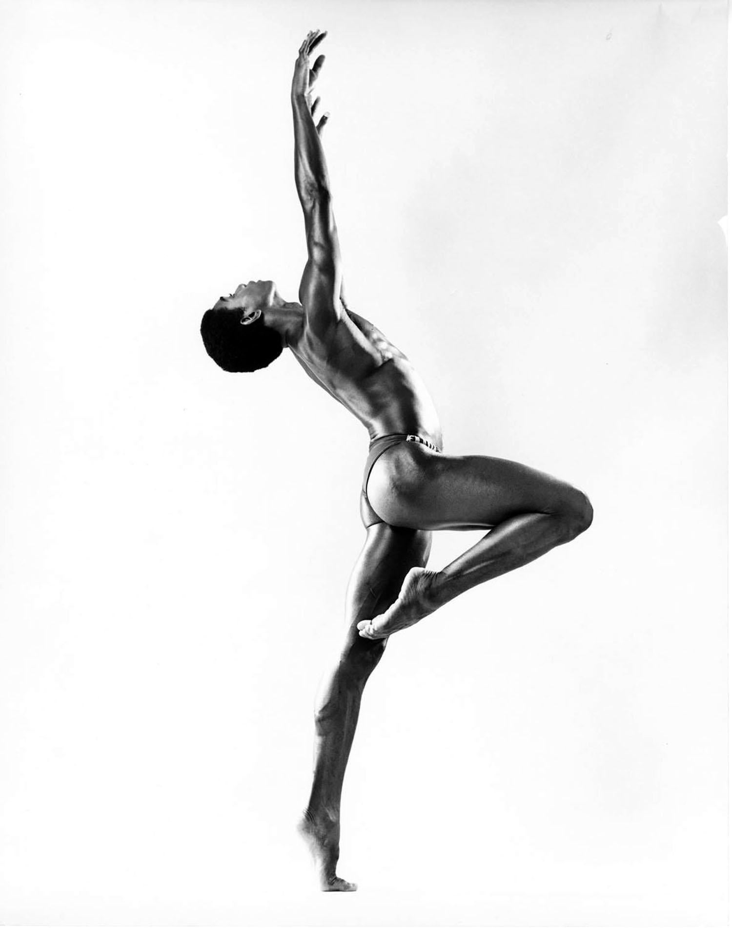 Jack Mitchell Black and White Photograph - Dance Theatre of Harlem dancer Ronald Perry