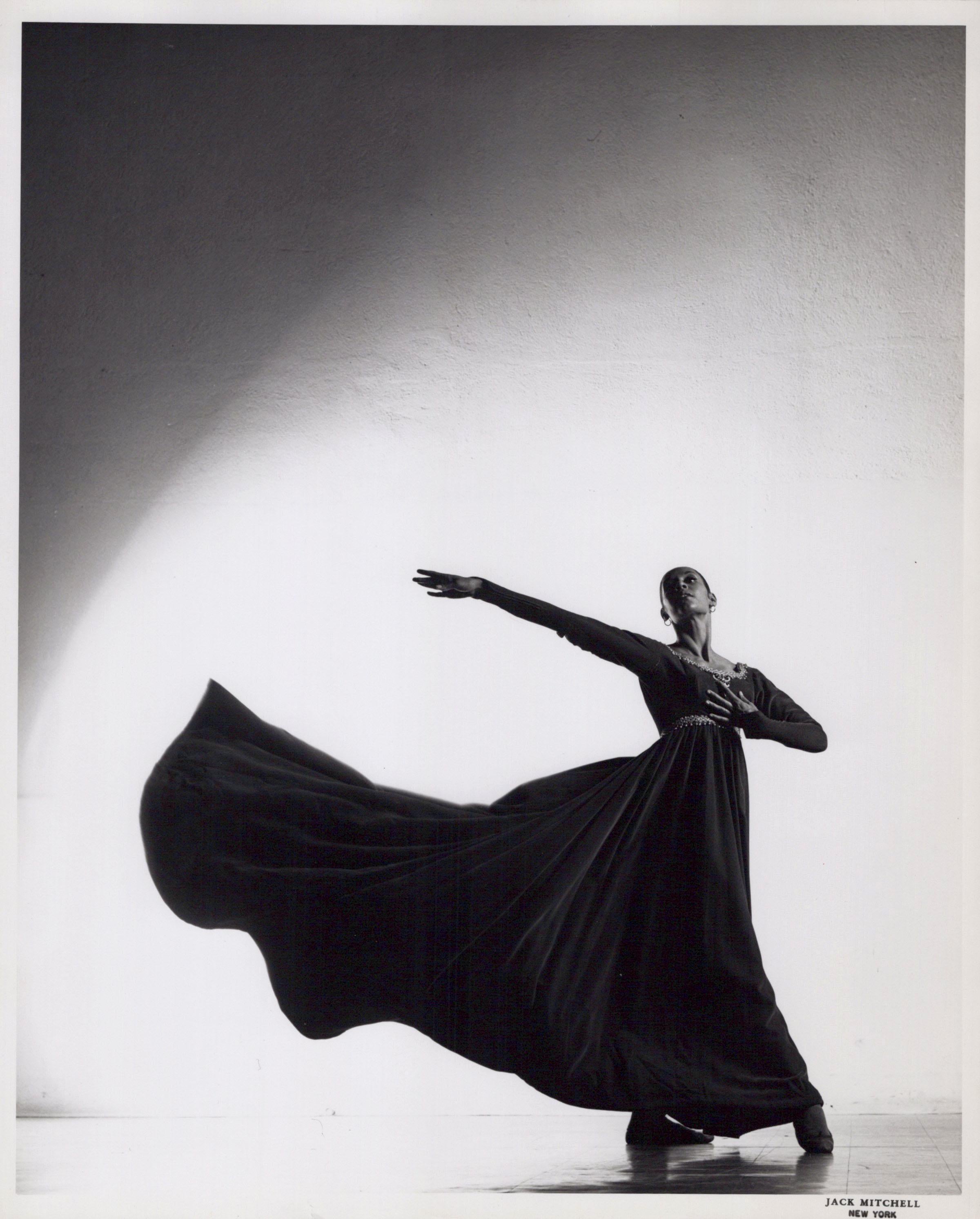 Jack Mitchell Black and White Photograph - Dancer Carmen de Lavallade in Alvin Ailey's 'The Roots of the Blues'
