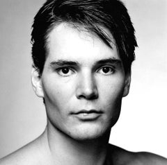 Dancer & Choreographer David Parsons studio portrait, signed by Jack Mitchell