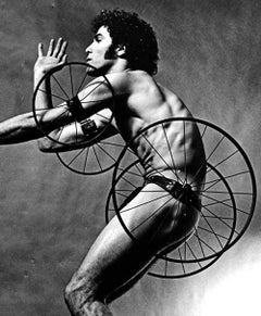 Choreographer Louis Falco in 'Timewright' costume by Robert Indiana