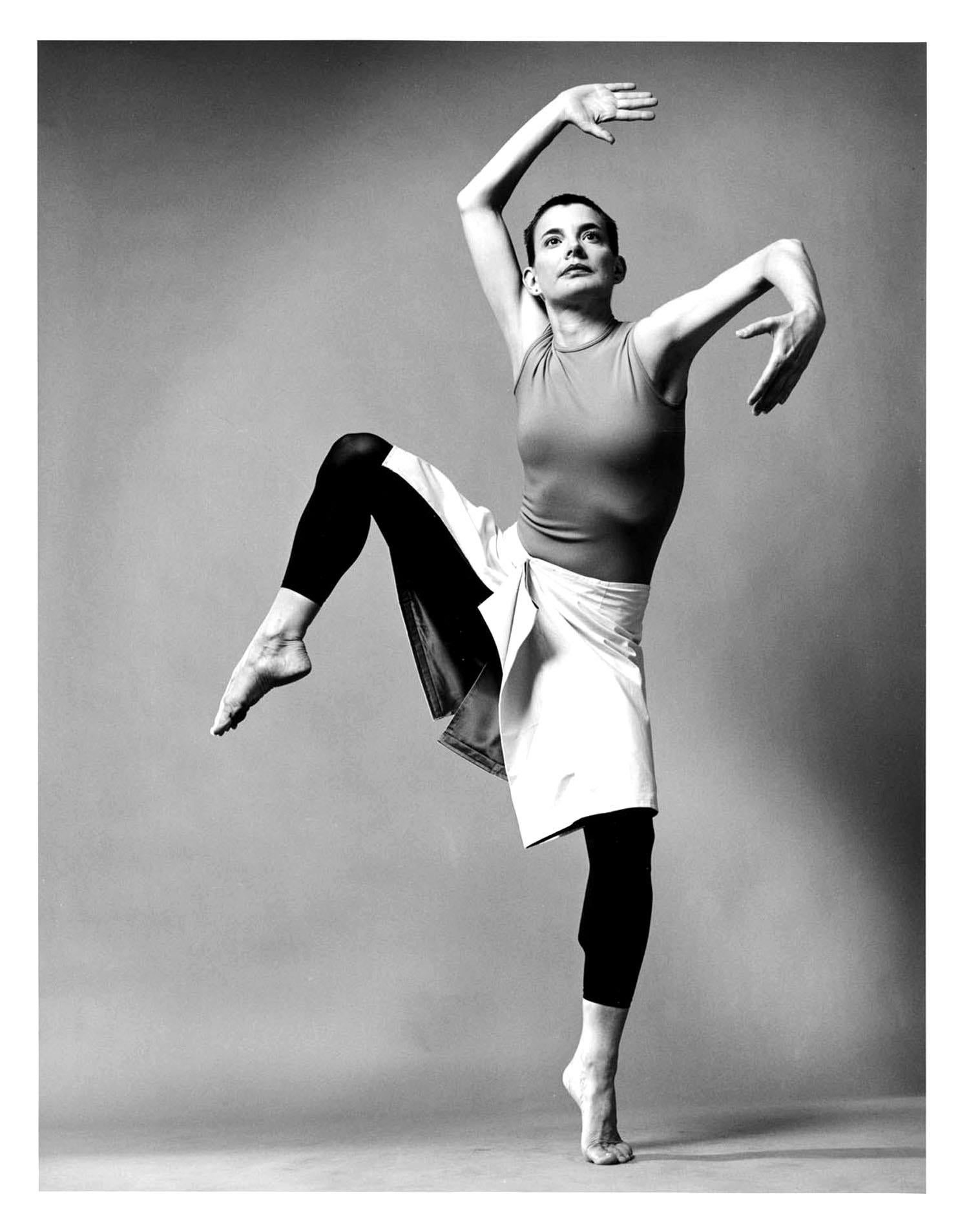 Jack Mitchell Black and White Photograph - Dancer/choreographer Molissa Fenley performing