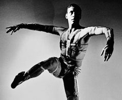 Dancer/Choreographer Paul Taylor performing 'Fibers', signed by Jack Mitchell