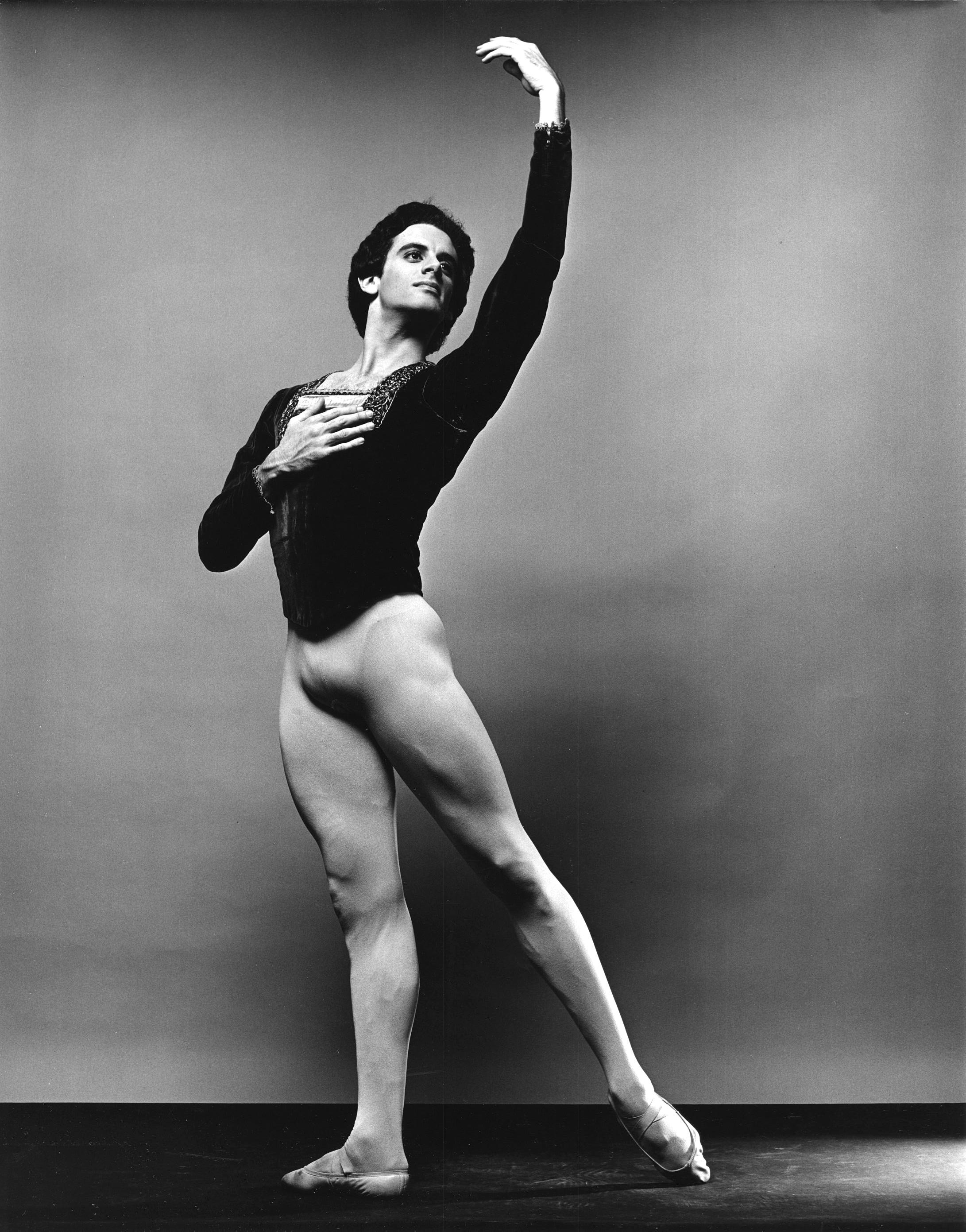 Jack Mitchell Black and White Photograph - Dancer Fernando Bujones, photographed for Dance Magazine, signed by Mitchell