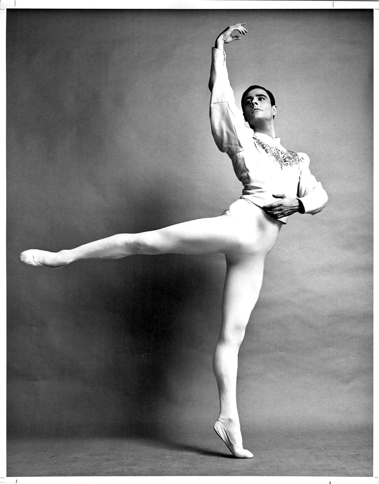 Jack Mitchell Black and White Photograph - Famed American Ballet Theatre Dancer Royes Fernandez