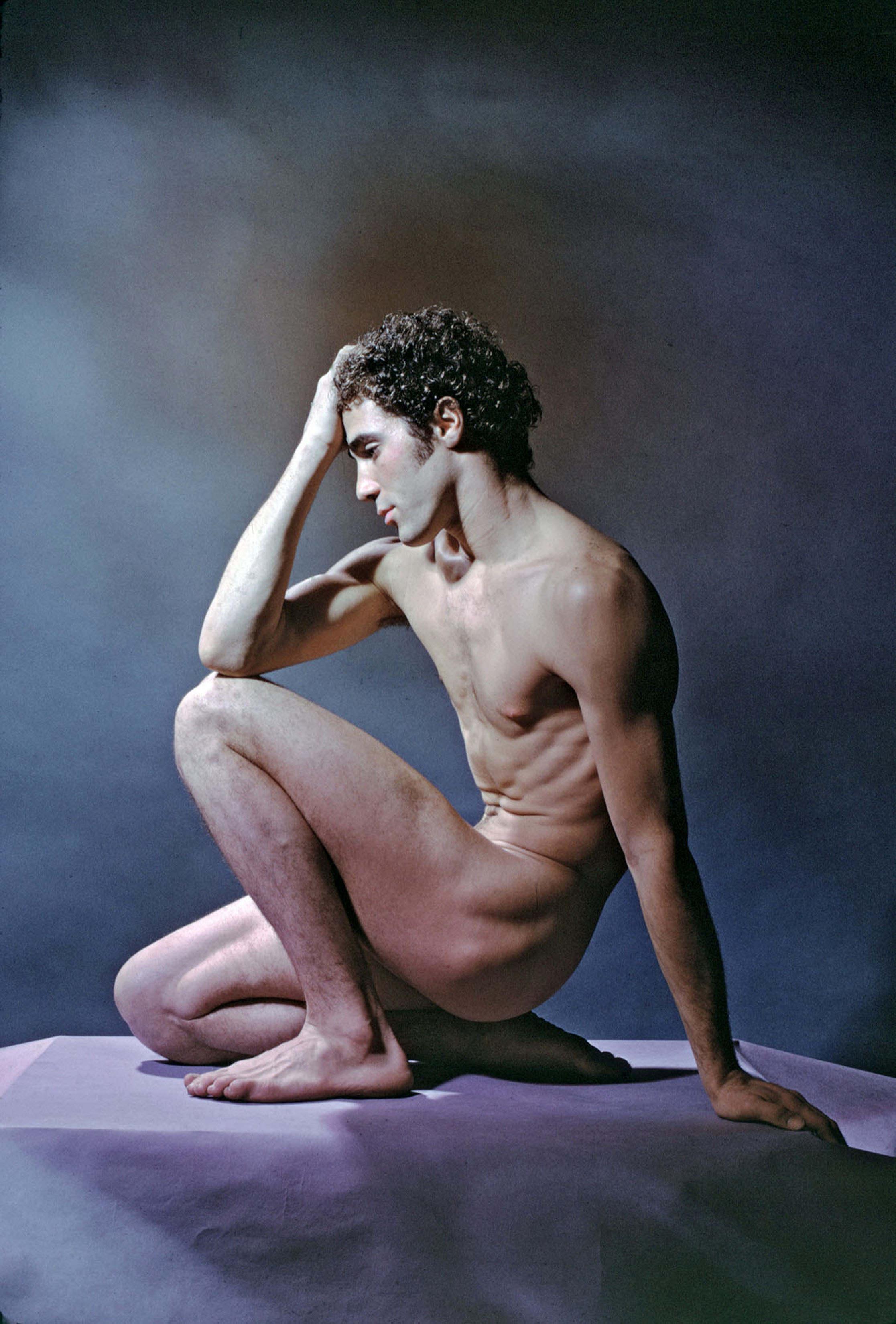Jack Mitchell Color Photograph - Famed Dancer/Choreographer Louis Falco, nude study 