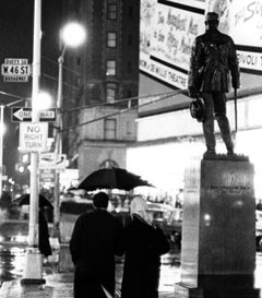 Father Duffy Square on Christmas Night 1965, signed by Jack Mitchell