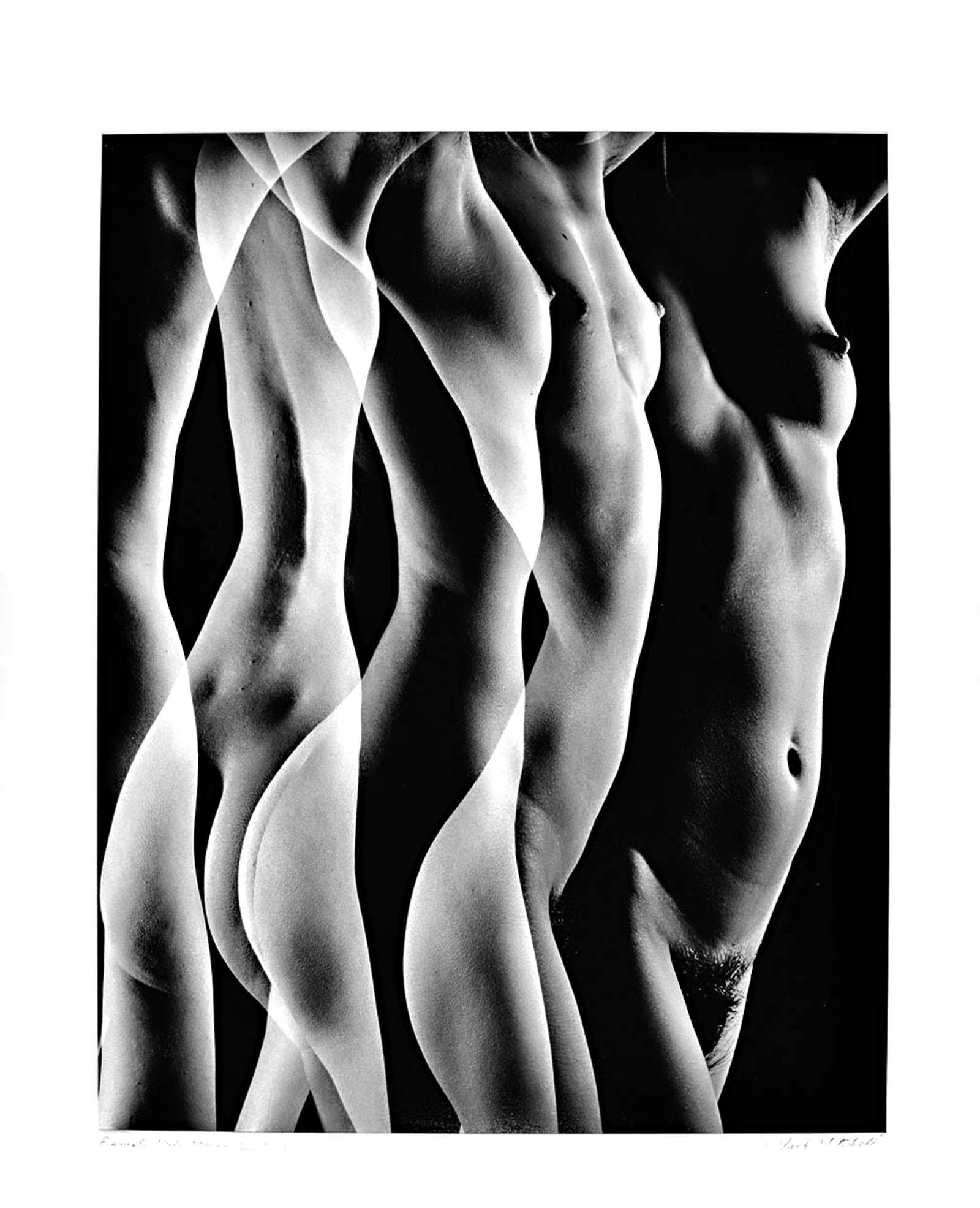 Jack Mitchell Black and White Photograph – Female Nude aus der Serie Numbered Nudes, signierter Ausstellungsdruck, Mehrfach exposure