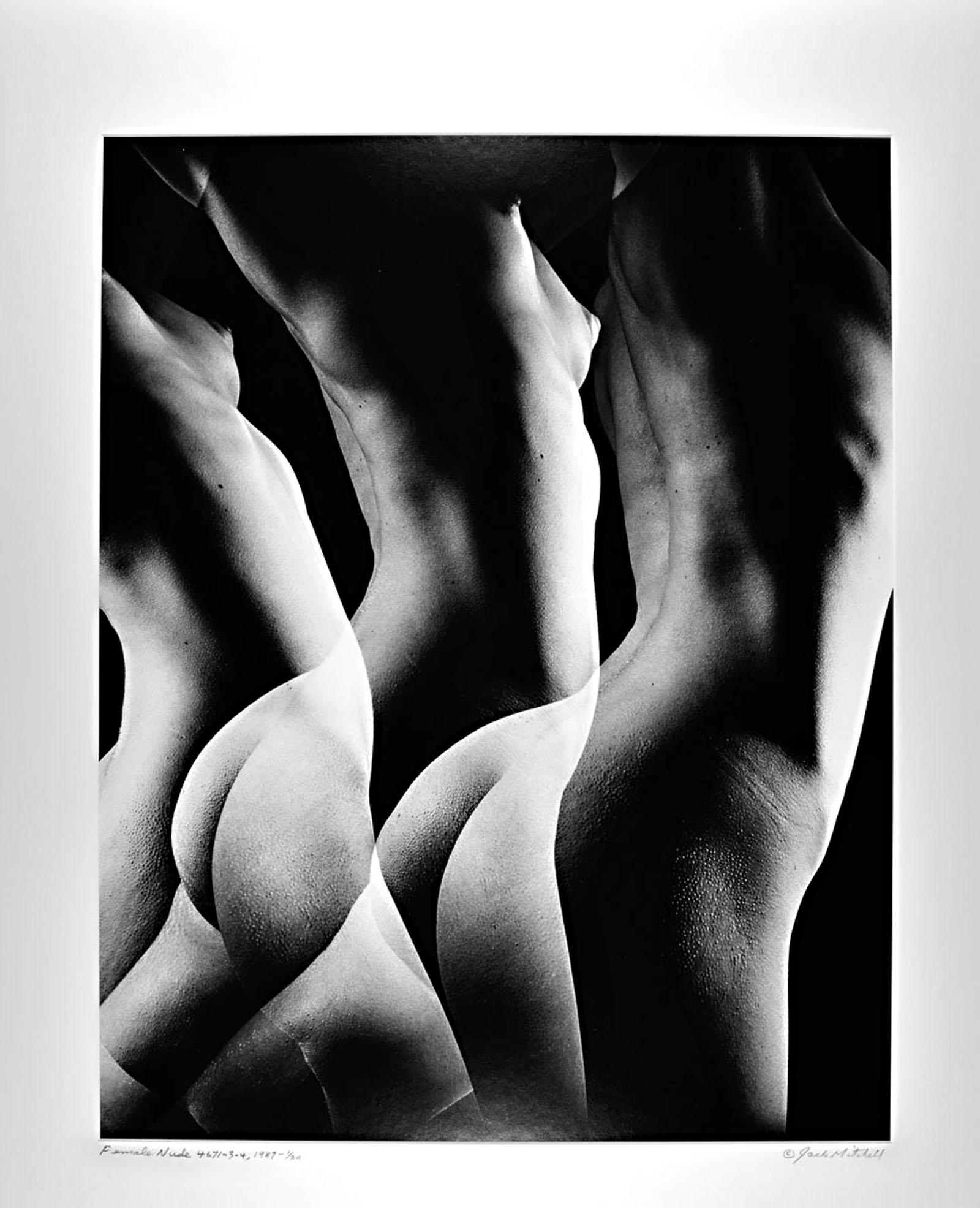 Jack Mitchell Nude Photograph – Female Nude aus der Serie Numbered Nudes, signierter Ausstellungsdruck, Mehrfach exposure