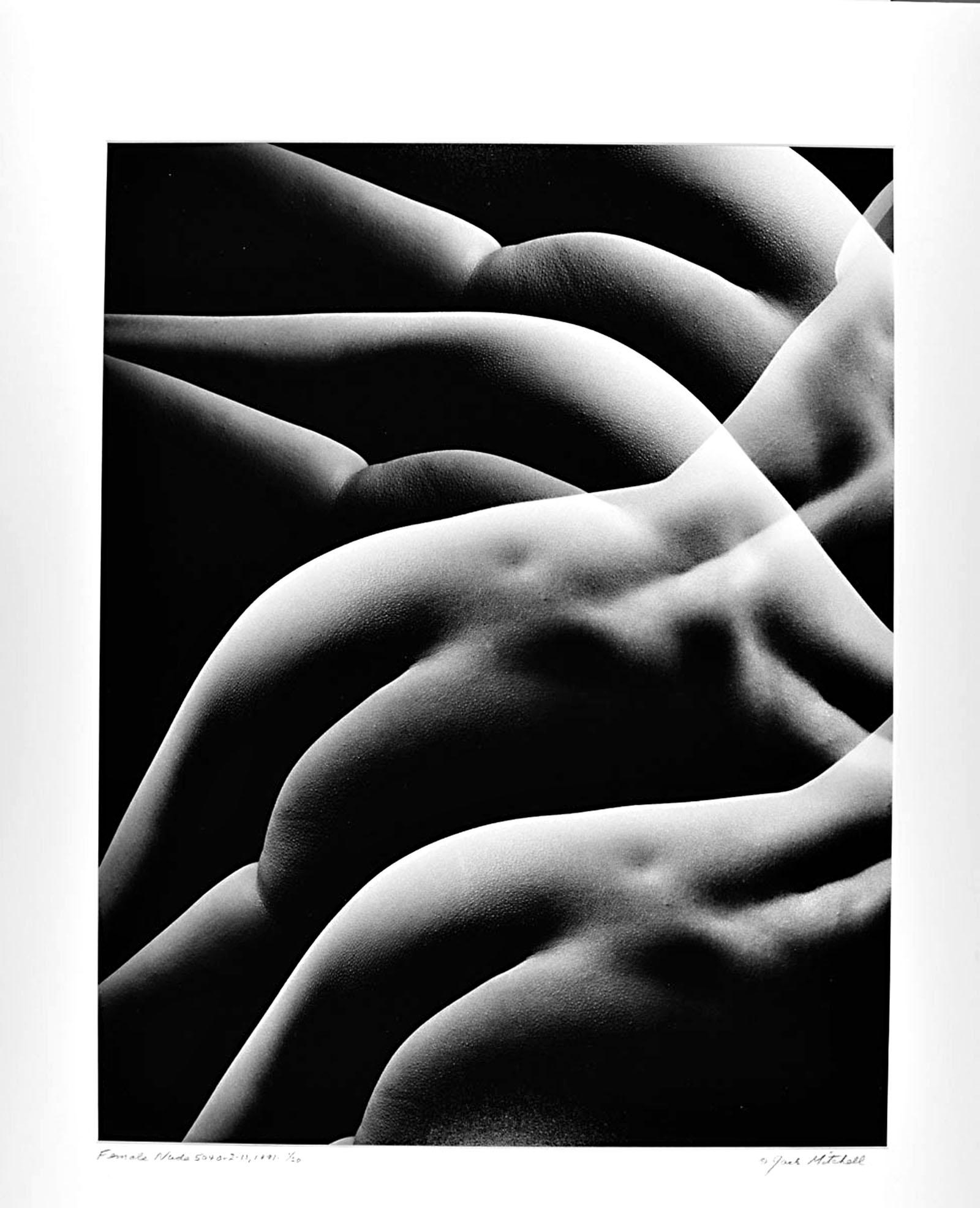 Jack Mitchell Black and White Photograph - Female Nude from Numbered Nudes Series multiple exposure signed exhibition print