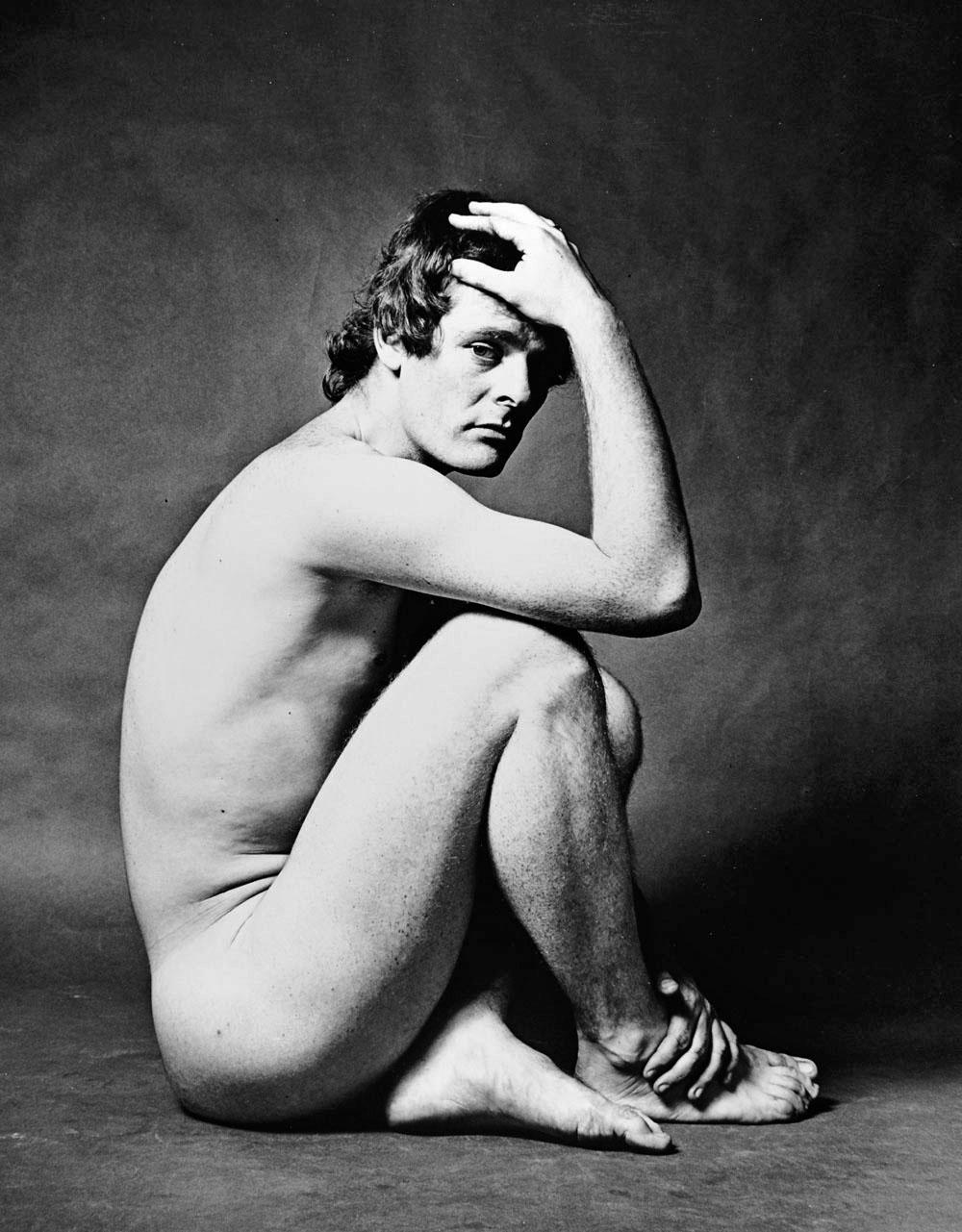Jack Mitchell Black and White Photograph -  Andy Warhol Films director Paul Morrissey photographed nude for Vanity Fair