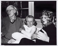 Vintage Film noir actress Veronica Lake at a party with Andy Warhol and Candy Darling