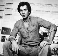 Frank Langella star of 'Dracula' in his dressing room, signed by Jack Mitchell