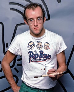 Photographie d'exposition de l'artiste graffiti Keith Haring, couleur 43,18 x 55,9 cm