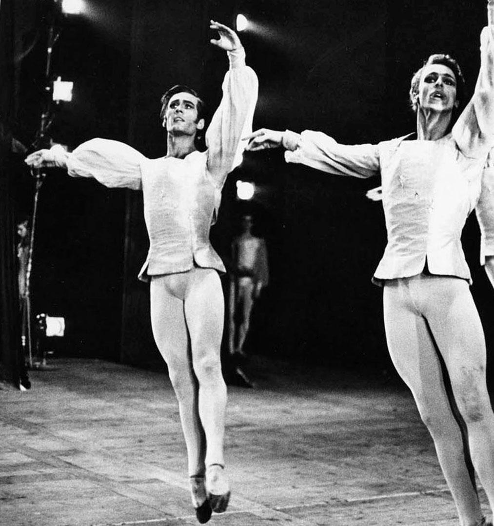 Harkness Ballet principal dancers Roderick Drew & Richard Wolf performing - Photograph by Jack Mitchell