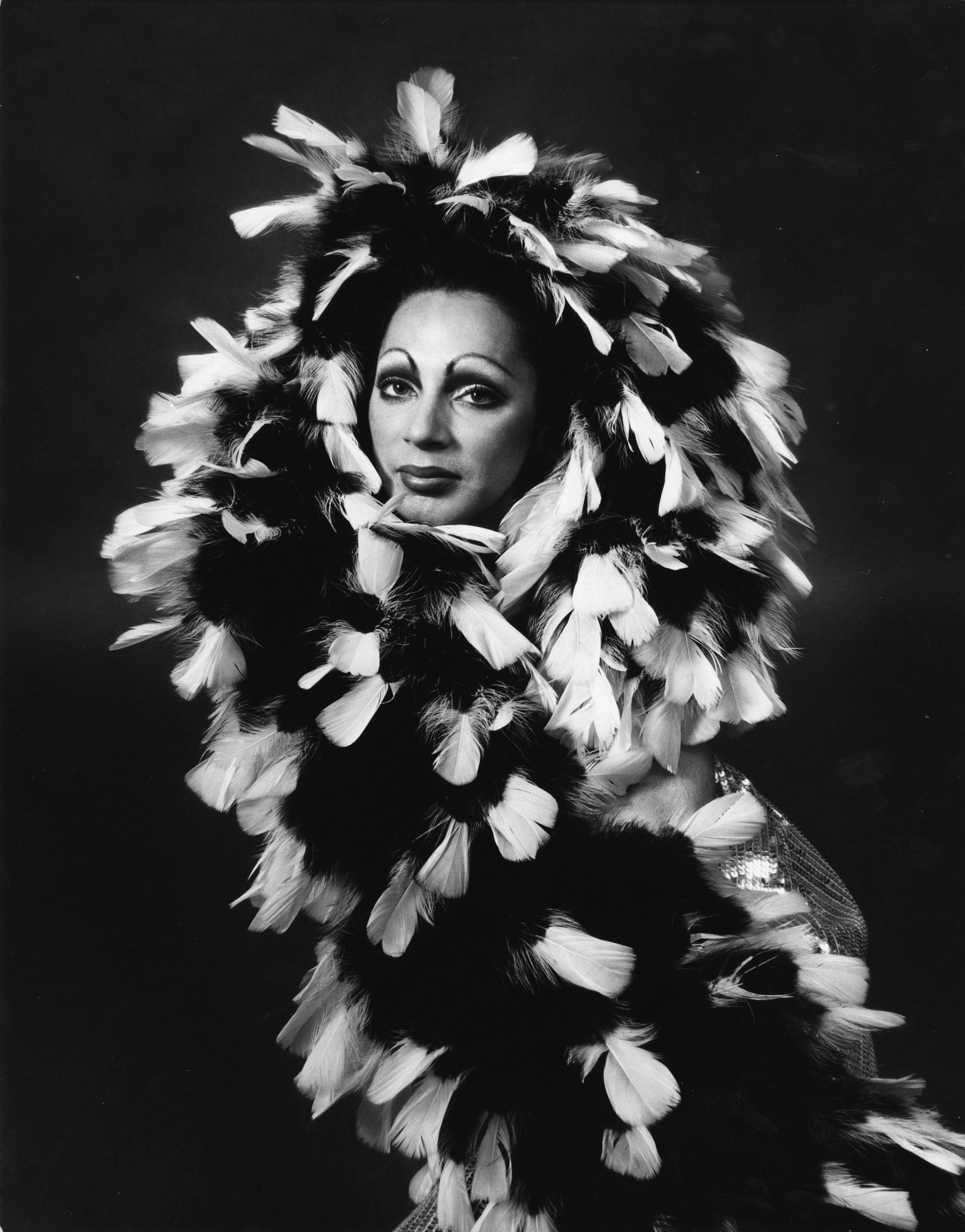 Jack Mitchell Black and White Photograph - Holly Woodlawn