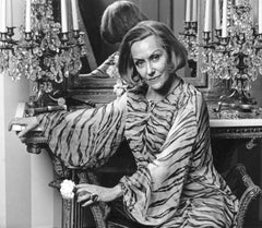 Iconic 'Sunset Boulevard' Hollywood Film Star Gloria Swanson at home in NYC