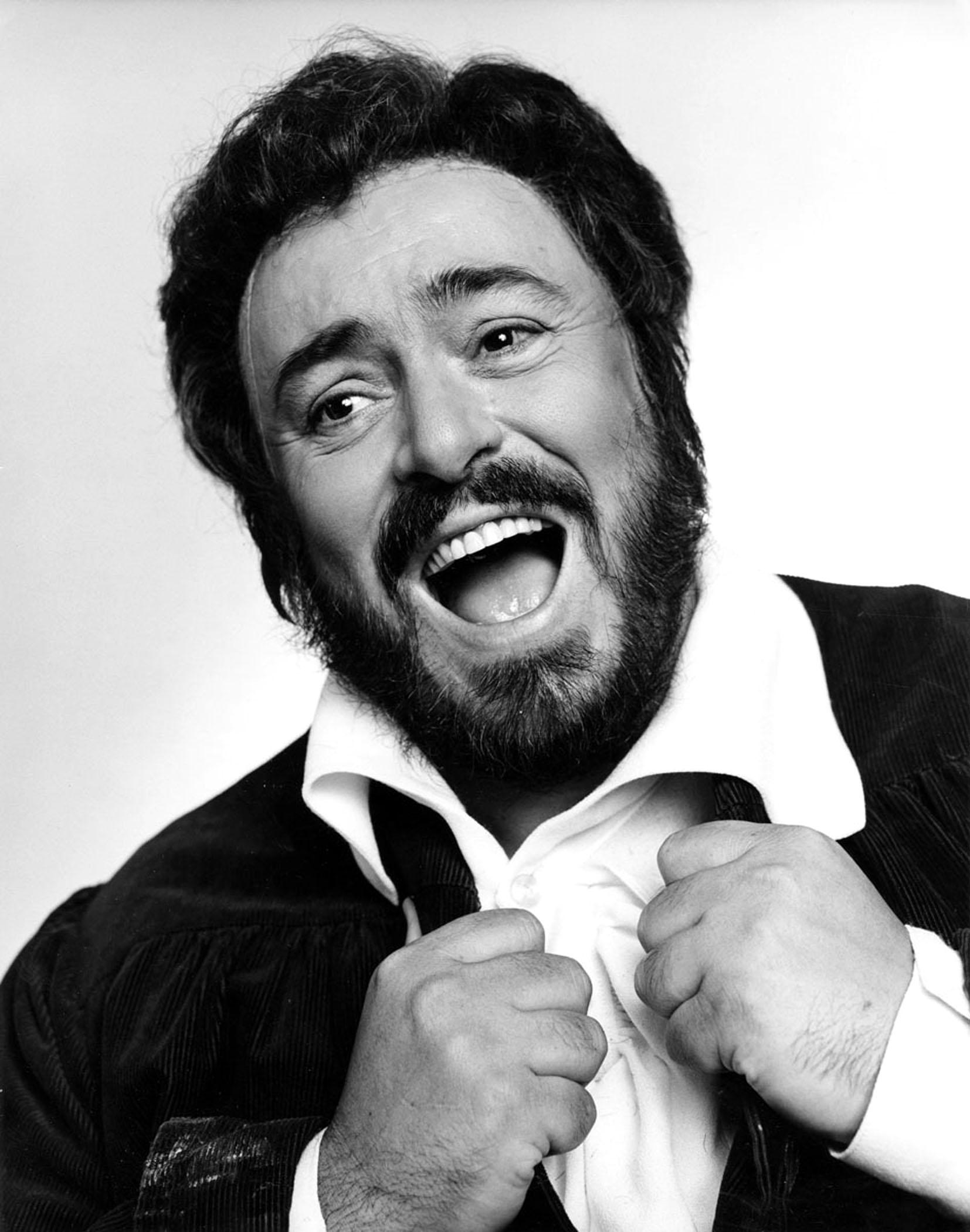 Jack Mitchell Black and White Photograph -  Italian Operatic Tenor Luciano Pavarotti