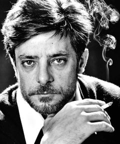 L'attore italiano di "Sette bellezze" Giancarlo Giannini, stampa da esposizione firmata