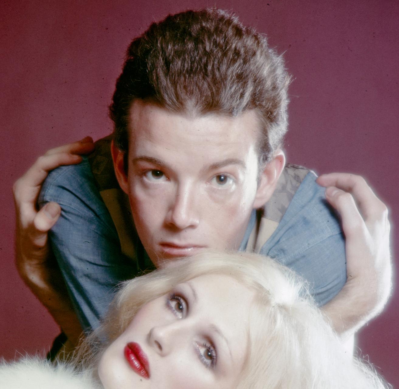 This color photograph was made directly from the original Kodachrome transparency from Jack Mitchell’s 1971 studio session of Jackie Curtis as “Blue Denim” with Candy Darling as “Donna Bella Beads” as they appeared in Curtis’ hit play “Vain Victory:
