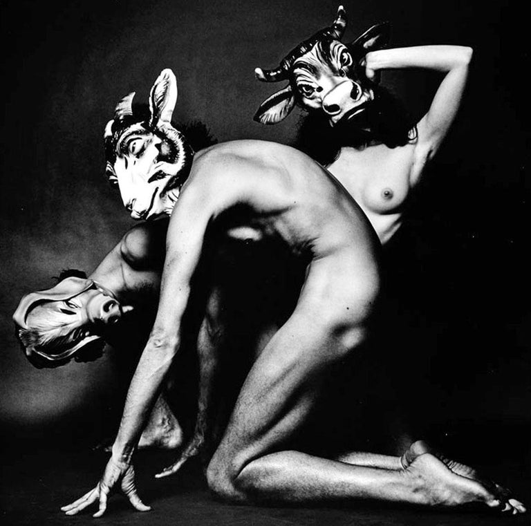 James Cunningham Dance Co. nude at Judson Dance Theater, signed exhibition print - Photograph by Jack Mitchell