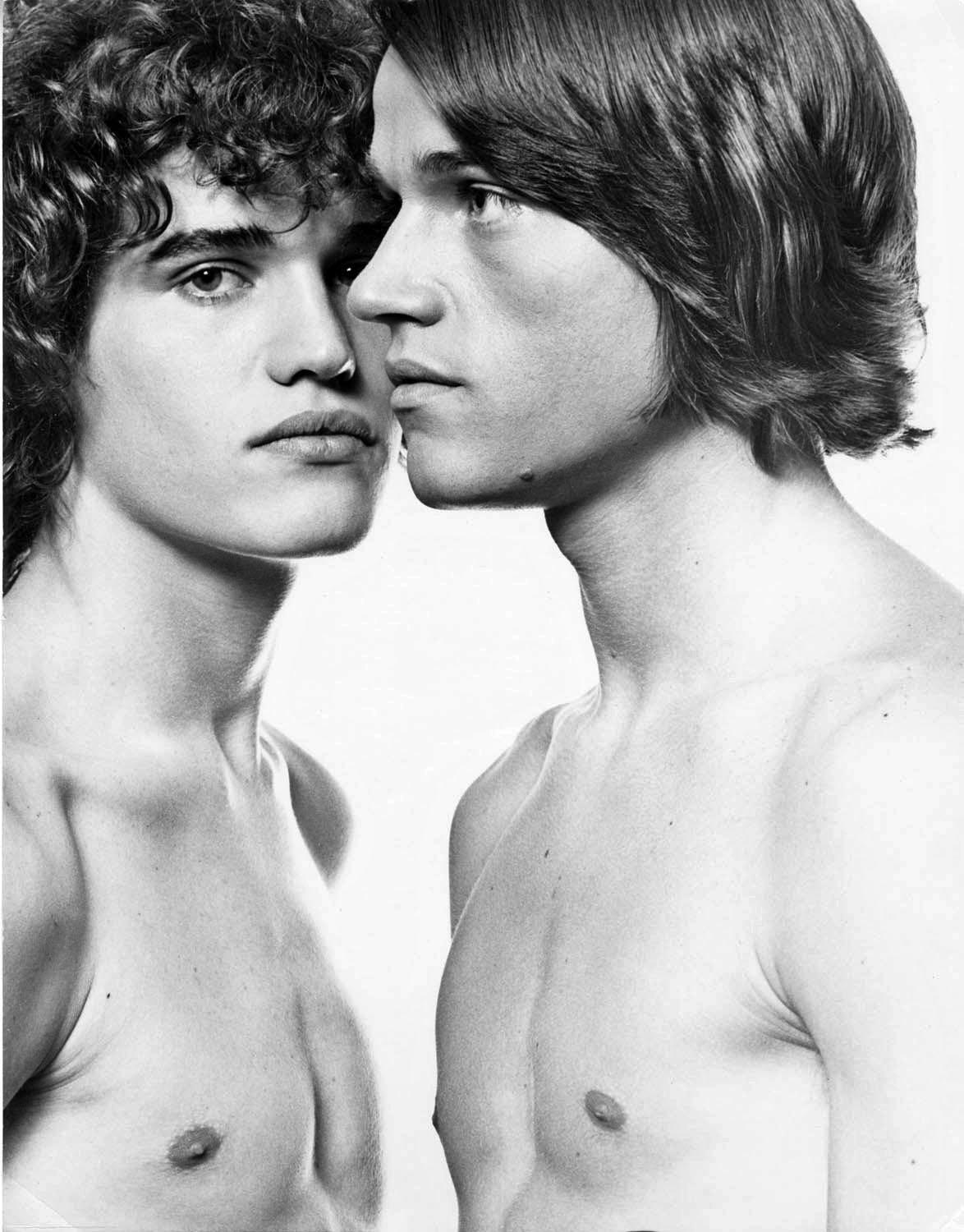 Jack Mitchell Portrait Photograph -  Warhol Superstar Twins Jay and Jed Johnson photographed for After Dark Magazine