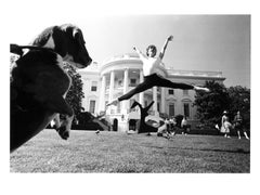 Vintage  Joffrey Ballet (watched by dog) rehearsing at the LBJ White House Arts Festival