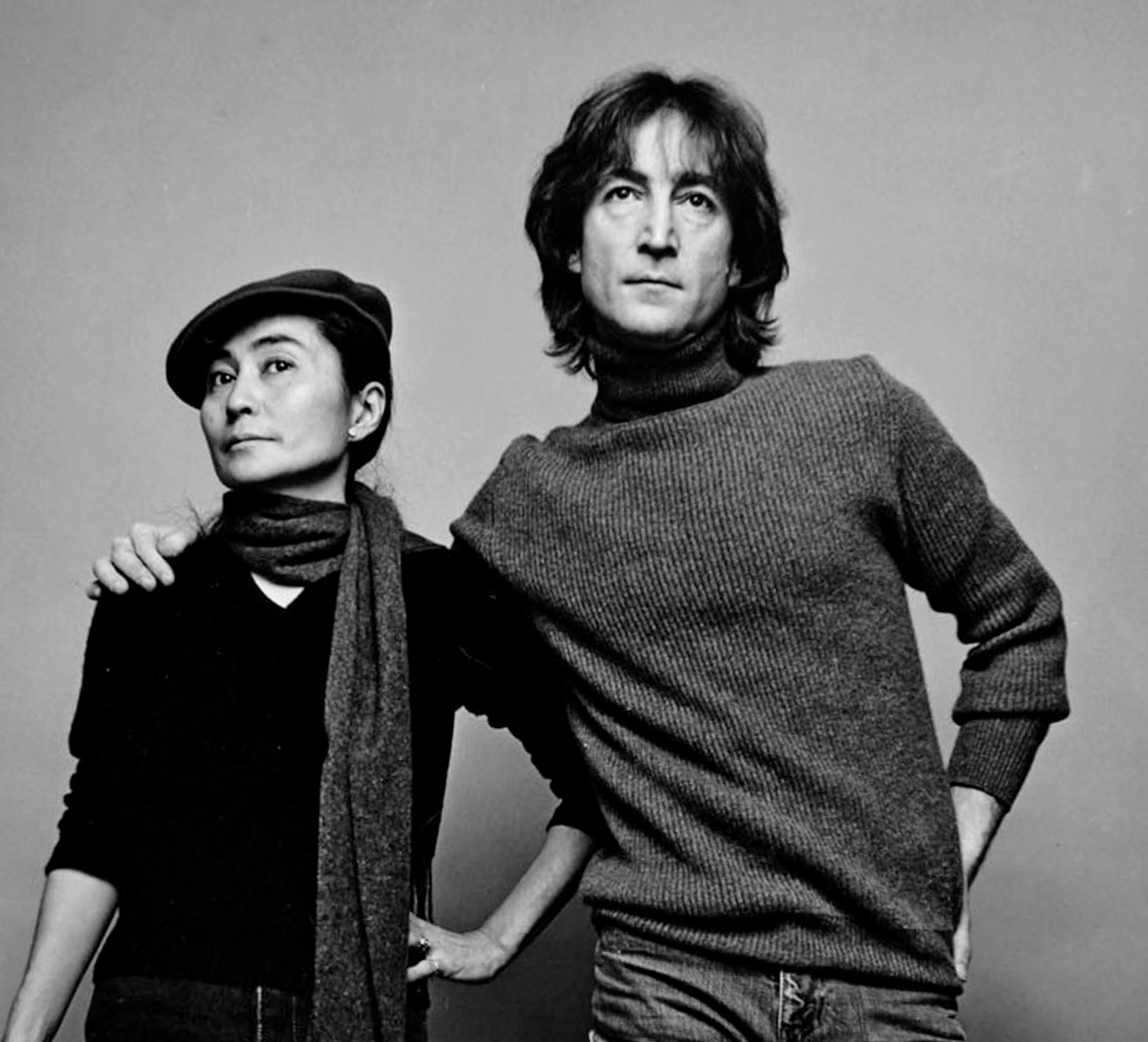 John Lennon and Yoko Ono photographed November 2, 1980.  - Photograph by Jack Mitchell