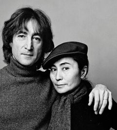 John Lennon und Yoko Ono fotografierten am 2. November 1980. Signiert von Jack Mitchell