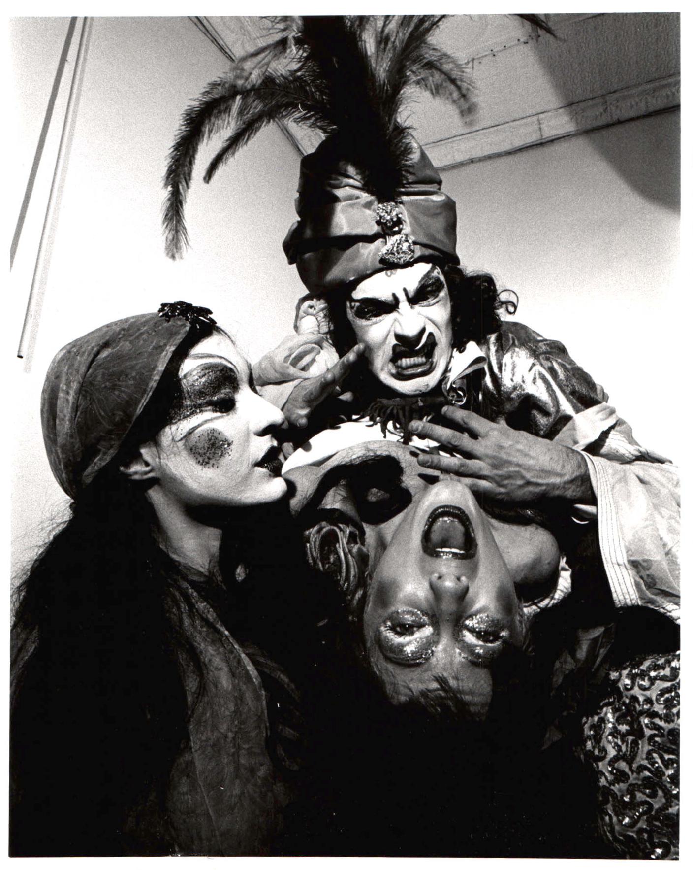 Jack Mitchell Black and White Photograph - John Vaccaro's Play House of the Ridiculous performing Persia: A Desert Cheapie