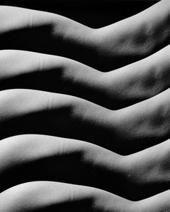 Large format vintage multiple exposure female nude, signed by Jack Mitchell