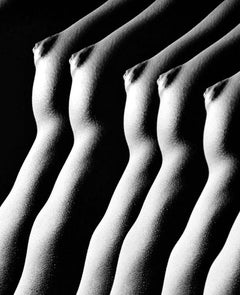 Nudo femminile a esposizione multipla vintage di grande formato, firmato da Jack Mitchell