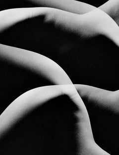 Desnudo femenino de gran formato vintage de exposición múltiple, firmado por Jack Mitchell