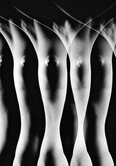 Nudo femminile a esposizione multipla vintage di grande formato, firmato da Jack Mitchell